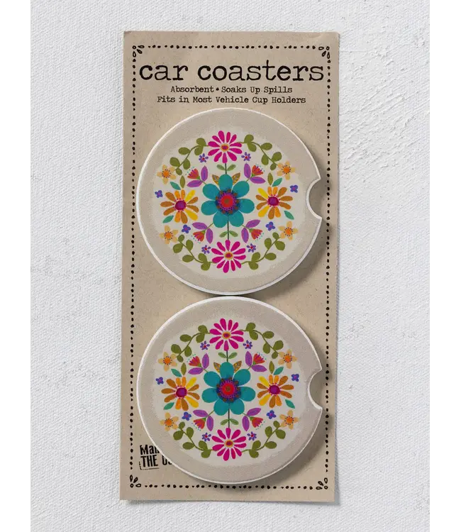 Natural Life Car Coasters Set