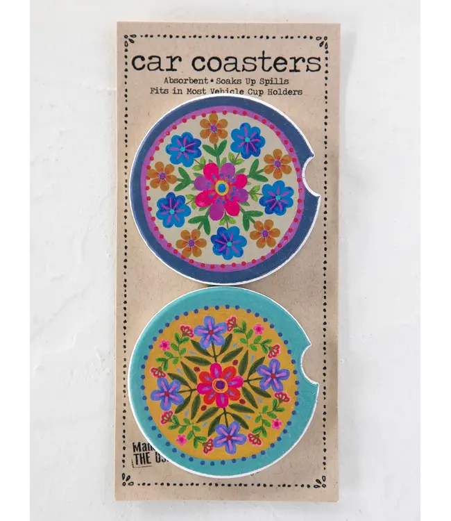 Natural Life Car Coasters Set