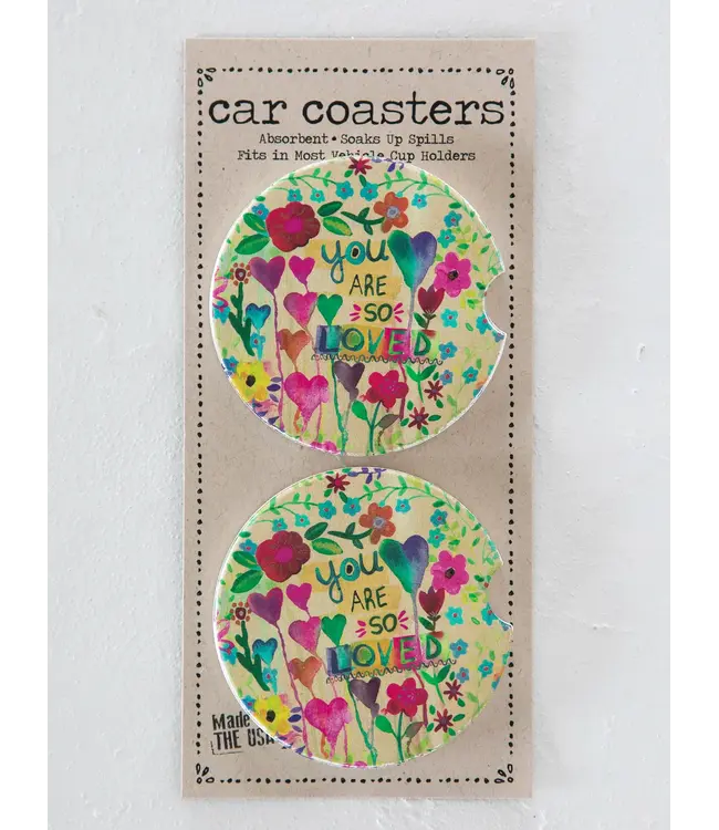 Natural Life Car Coasters Set
