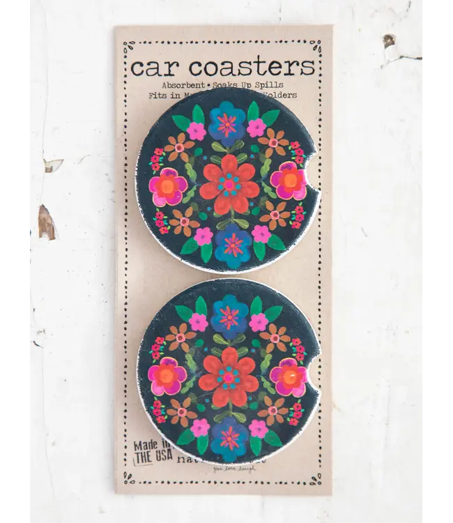 Natural Life Car Coasters Set