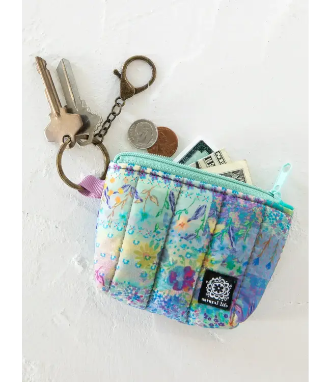 Natural Life Mini Puffy Coin Purse Key Clip
