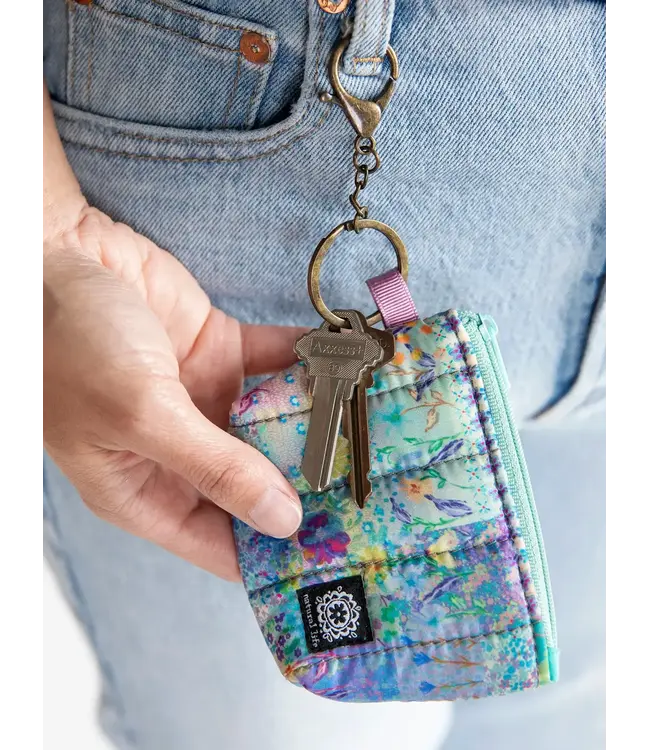Natural Life Mini Puffy Coin Purse Key Clip