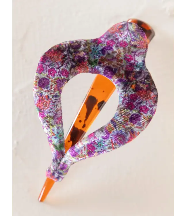 Natural Life Floral Fabric Boho Hair Clip