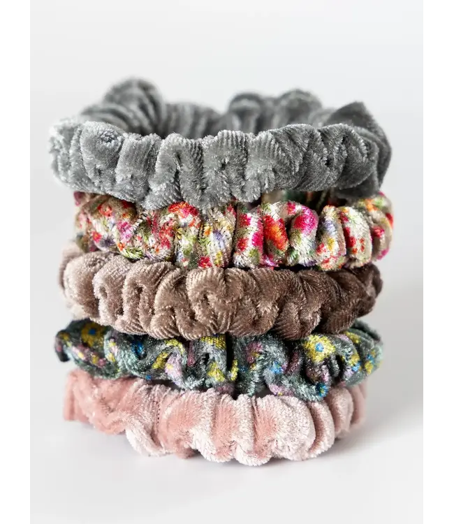 Natural Life Mixed Print Scrunchy Set