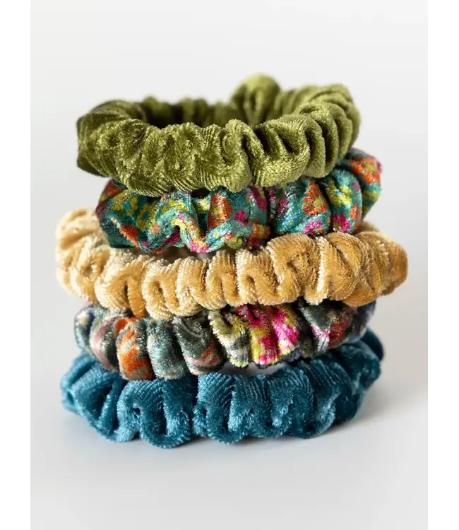 Natural Life Mixed Print Scrunchy Set