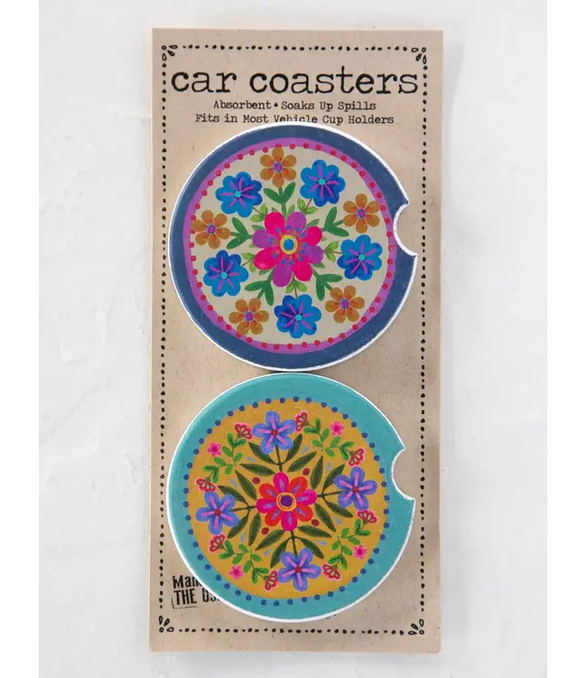 Natural Life Car Coasters Set