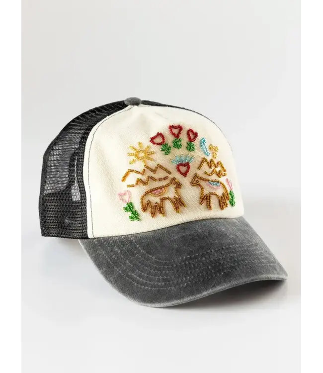 Natural Life Beaded Trucker Hat