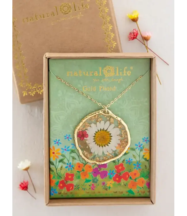 Natural Life Pressed Flower Necklace
