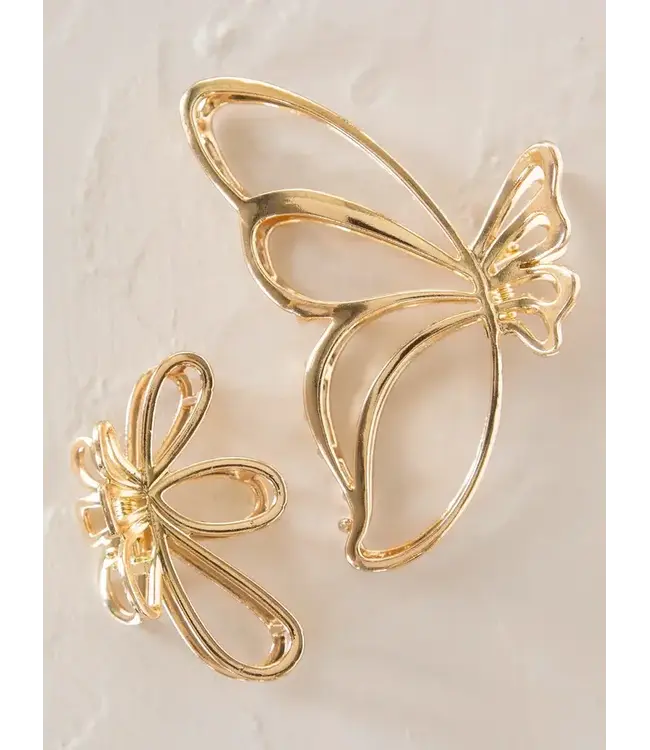 Natural Life Butterfly Hair Claws, Set of 2