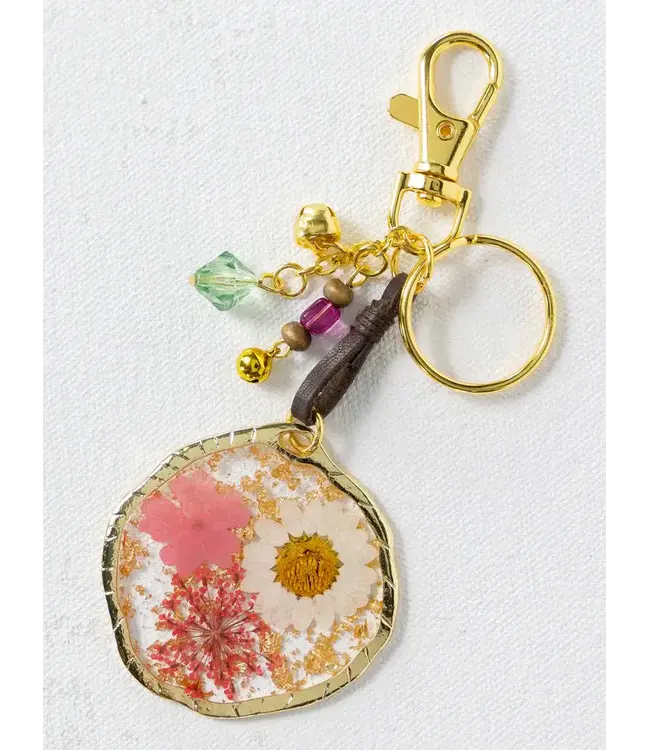 Natural Life Pressed Flower Keychain