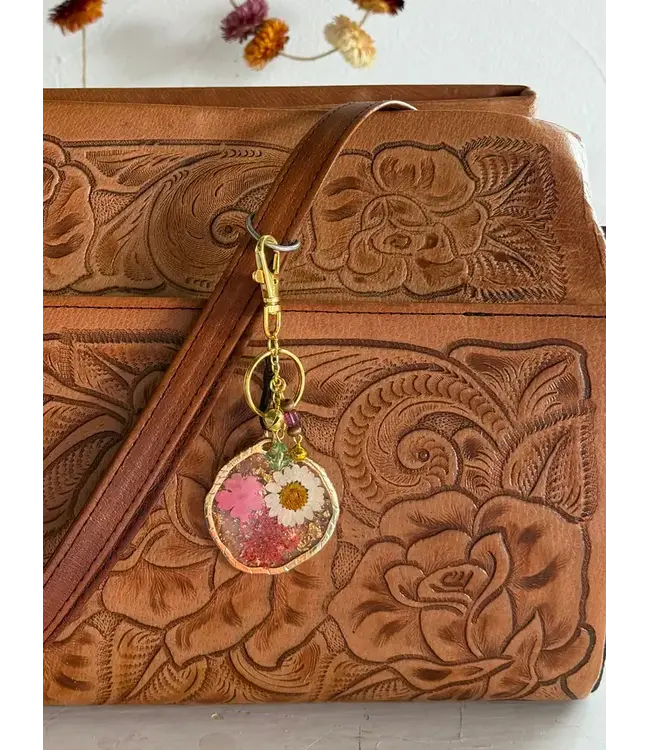 Natural Life Pressed Flower Keychain