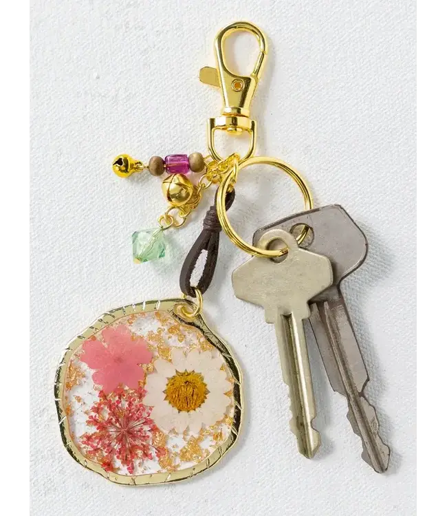 Natural Life Pressed Flower Keychain