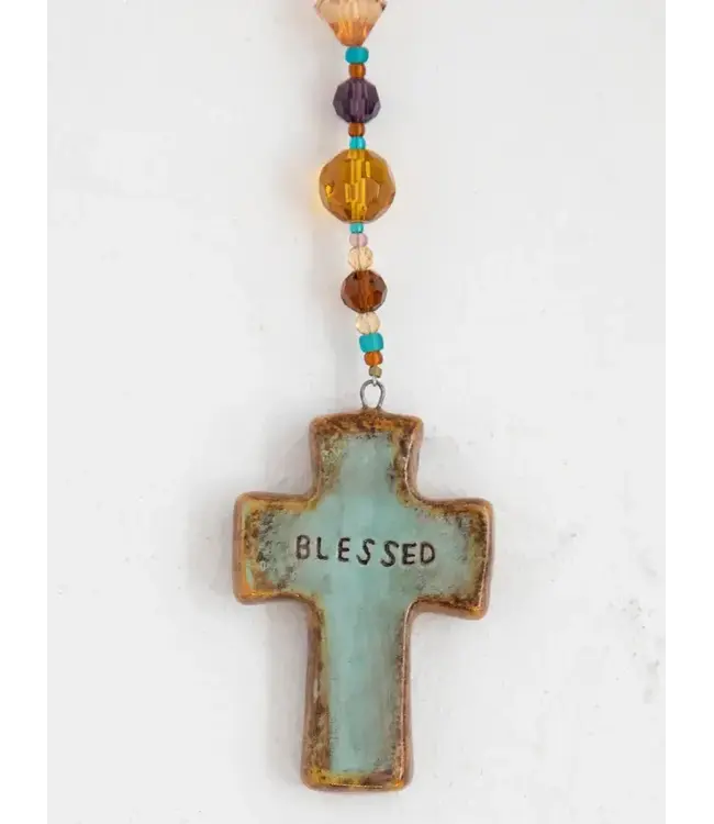 Natural Life Artisan Cross Car Charm