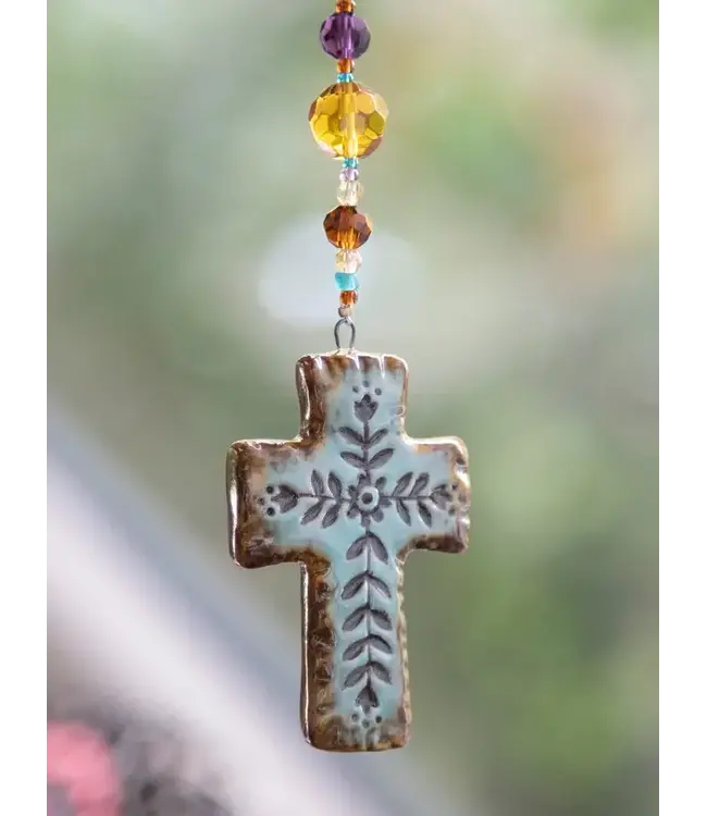 Natural Life Artisan Cross Car Charm