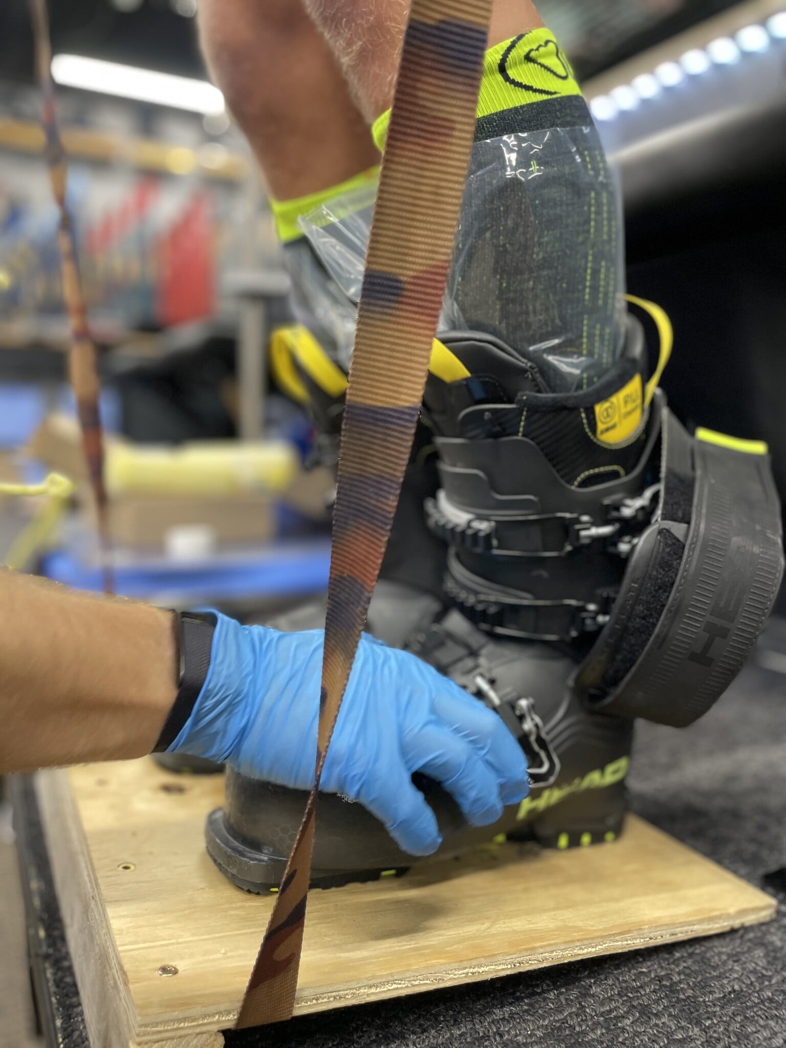 Foam injected custom ski boot liner at Sun & Snow