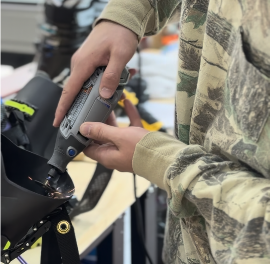 Ski boot shell modification at Sun & Snow