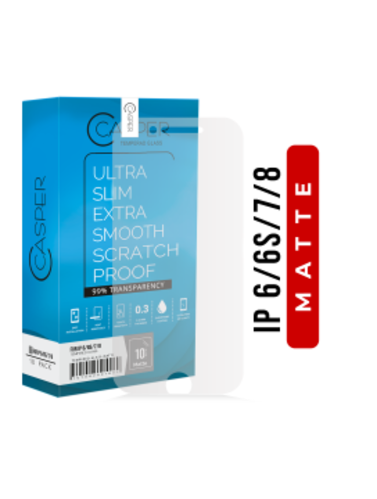 Casper iPhone 6/6s/7/8 Tempered Glass Screen Protector Matte