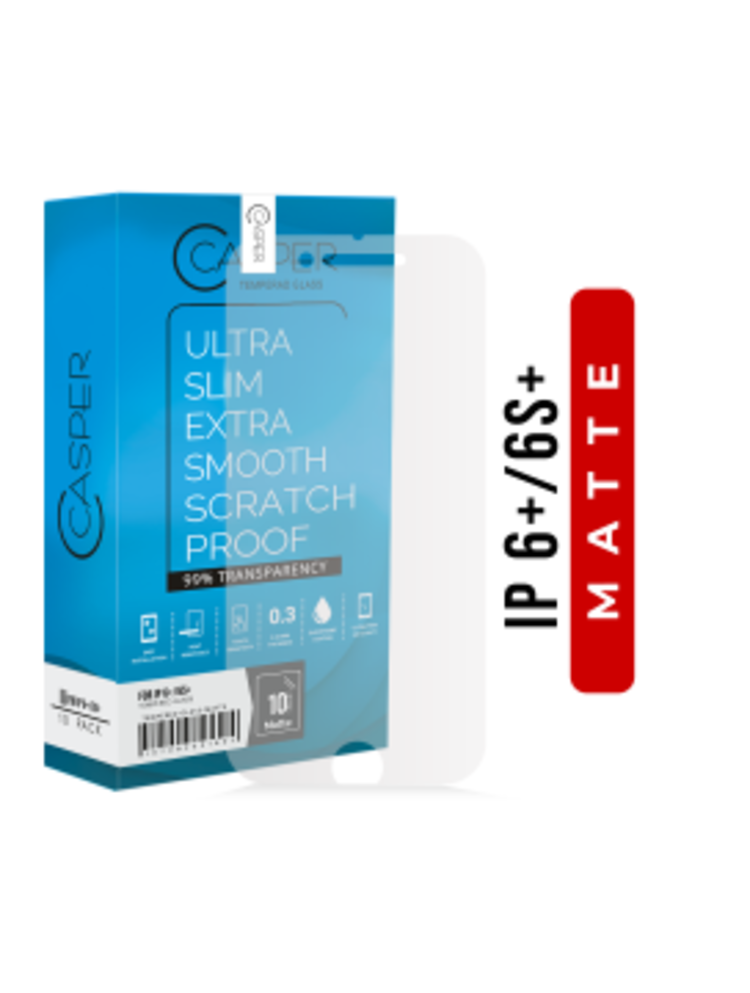 Casper iPhone 6+/6s+/7+/8+ Tempered Glass Screen Protector Matte