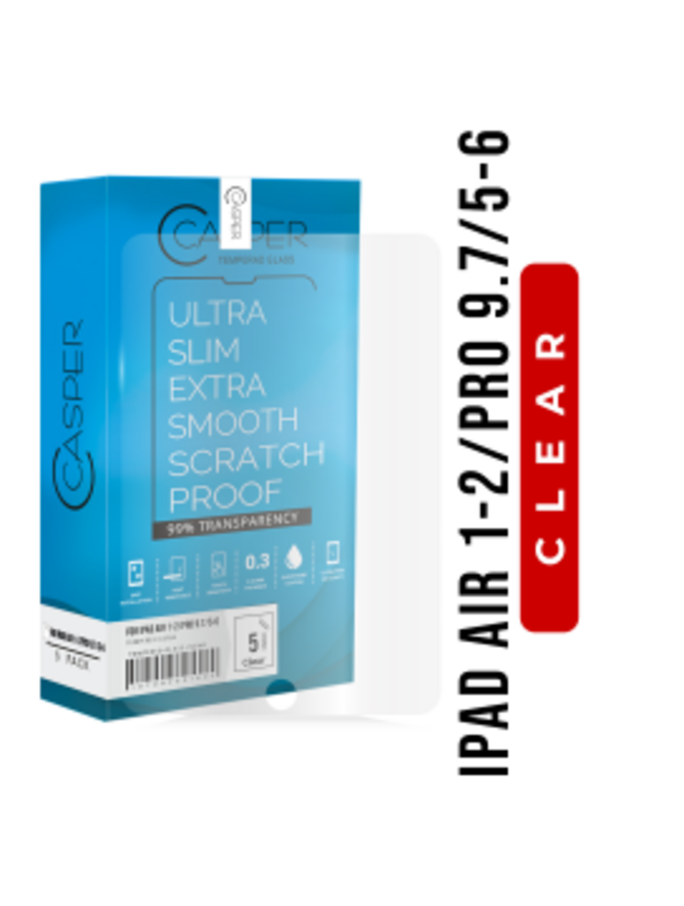 Casper iPad Air 1/Air 2/5/6/Pro 9.7 Tempered Glass Screen Protector Clear