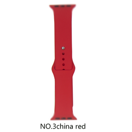 Silicone Apple Watch Band #3 China Red 42/44mm S/M