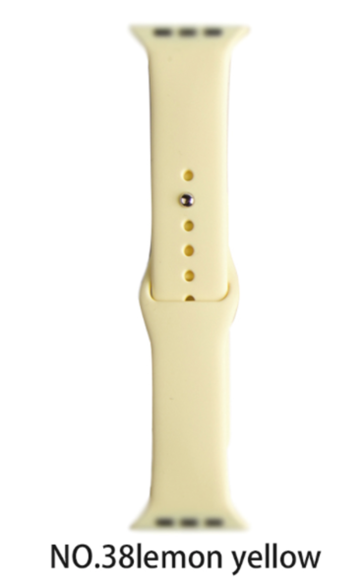 Silicone band for Apple Watch #38 Lemon Yellow 42/44mm S/M