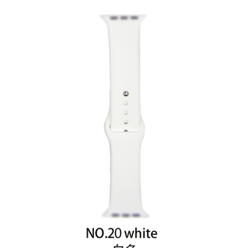 Silicone band for Apple Watch #20 White 42/44mm M/L