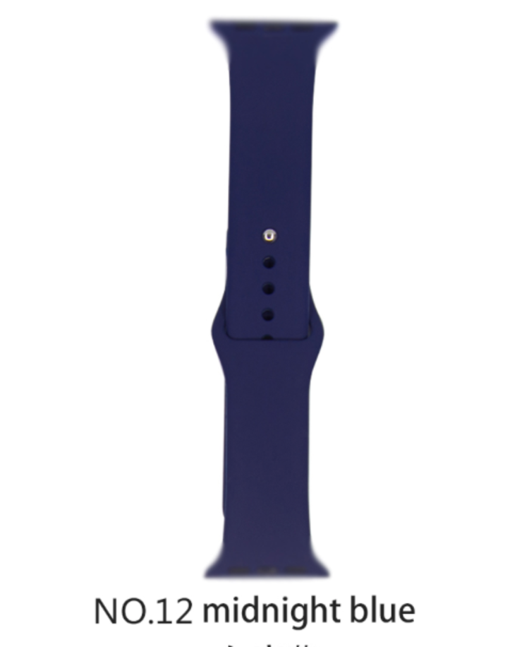 Silicone Apple Watch band #12 Midnight Blue 42/44mm S/M