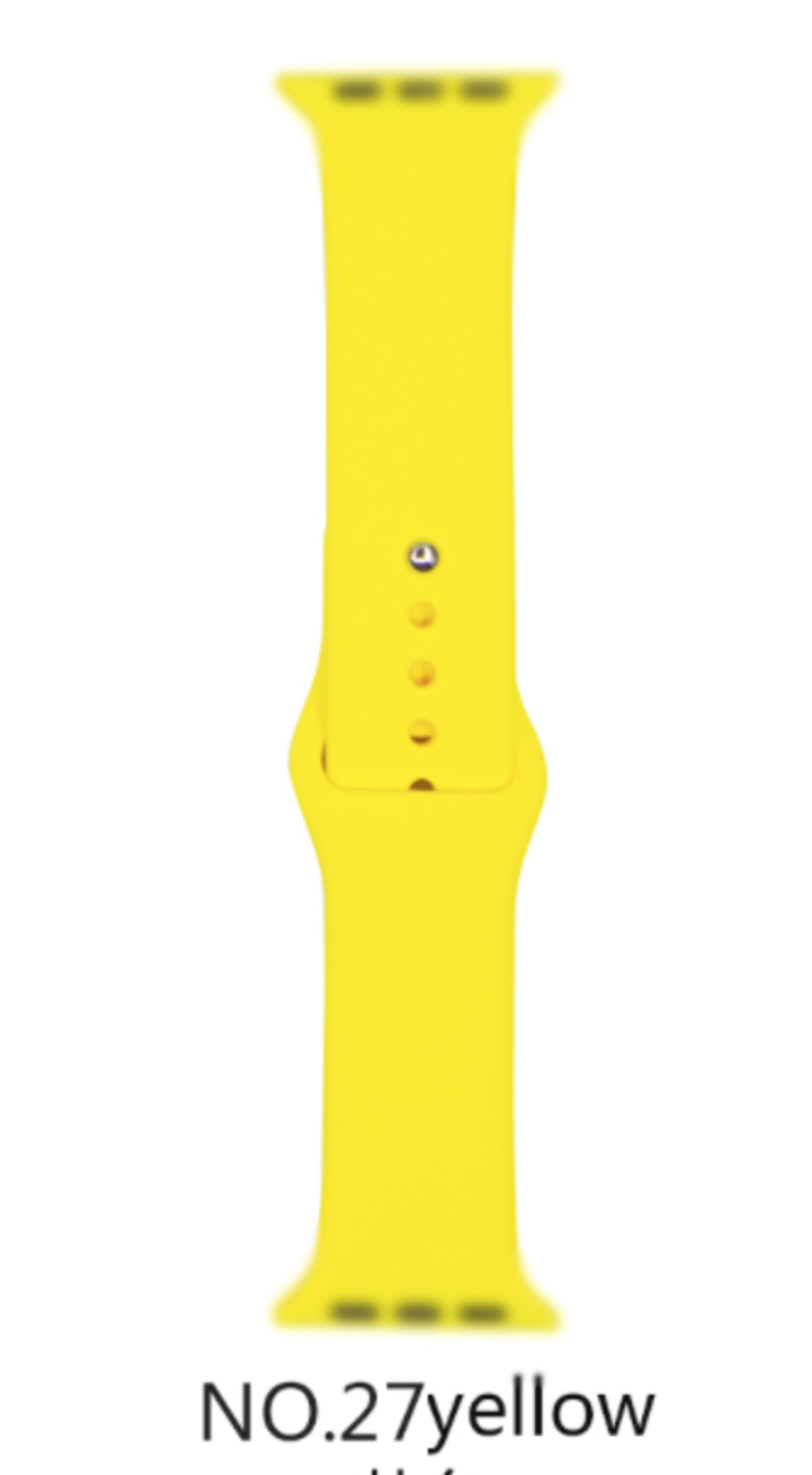 Silicone band for Apple Watch #27 Yellow 42/44mm M/L