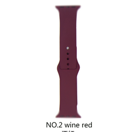 Silicone band for Apple Watch Color:# 2 Wine Red 42/44mm M/L
