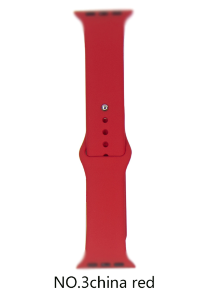 Silicone Apple Watch Band #3 China Red 42/44/45mm M/L