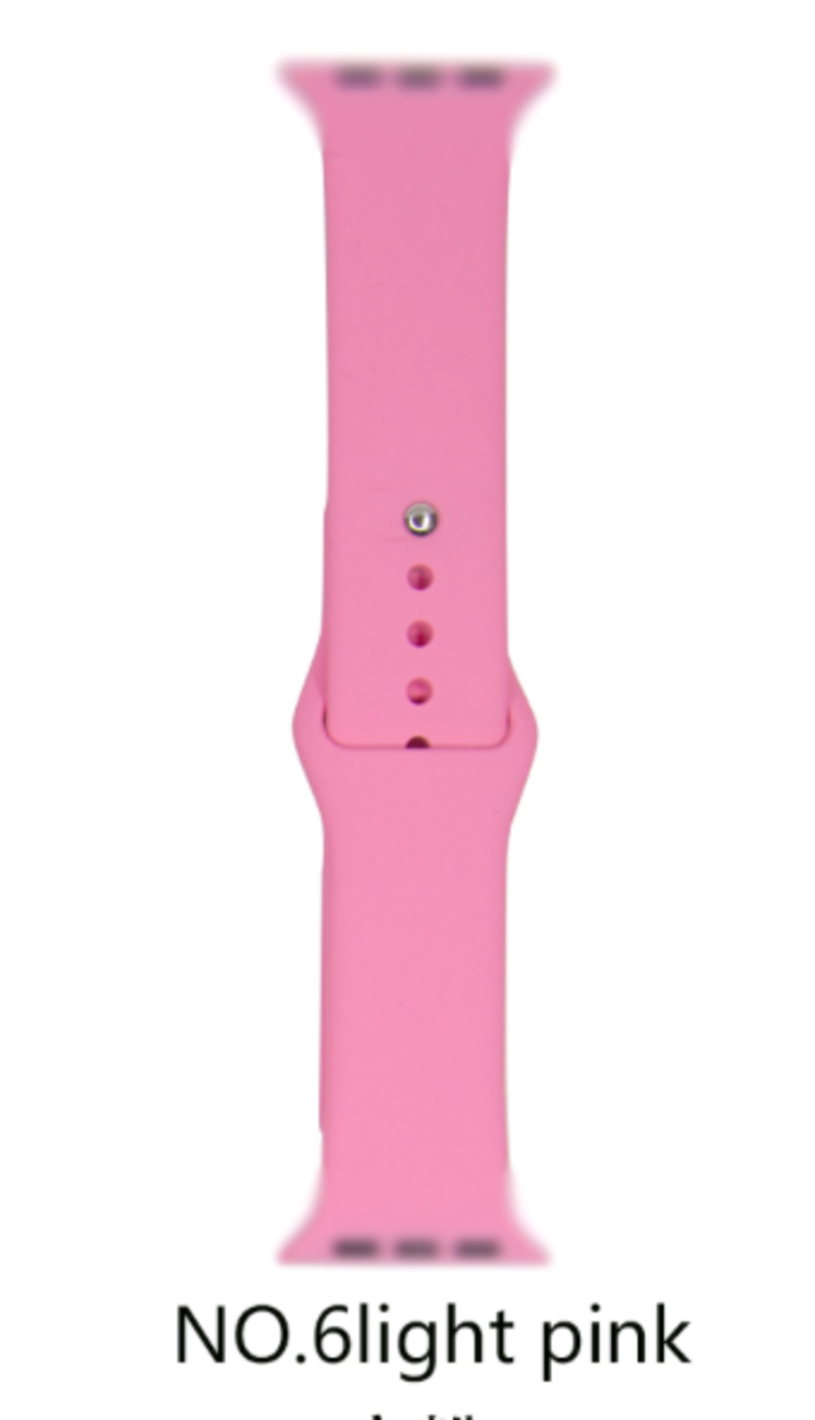 Silicone band for Apple Watch #6 Light Pink 42/44mm M/L