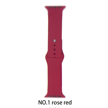 Silicone band for Apple Watch Color:# 1 Rose Red 38/40mm S/M