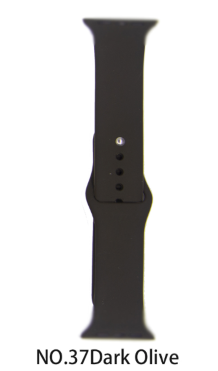 Silicone Band for Apple Watch #37 Dark Olive 38/40mm S/M