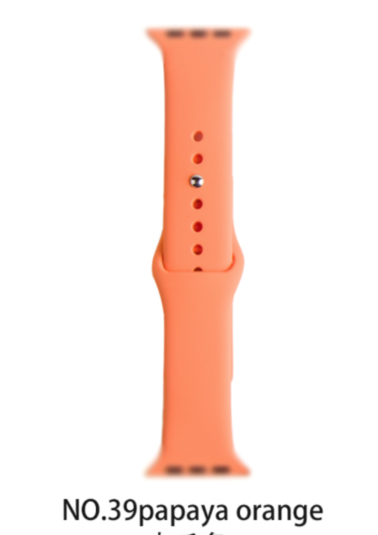 Silicone band for Apple Watch #39 Papaya Orange 38/40mm S/M