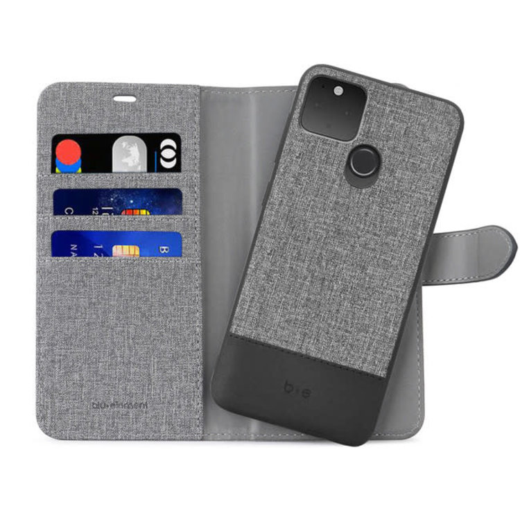 Blu Element 2 in 1 Folio Case Gray/Black for Google Pixel 5