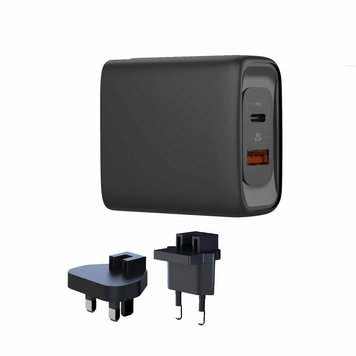 Blu Element Wall Charger Dual USB-C 45W & USB-A PD Black