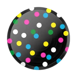 PopSockets PopGrip Transluscent Black Disco Dots