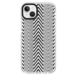 Blu Element Elita Clear Print Warped Lines Case Black for iPhone 14 Plus