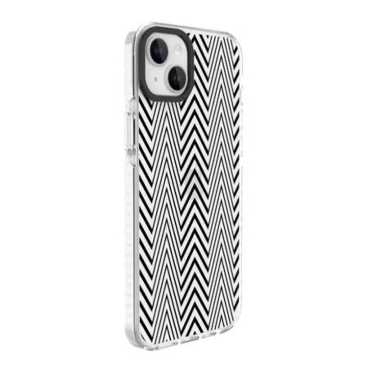 Blu Element Elita Clear Print Warped Lines Case Black for iPhone 14 Plus
