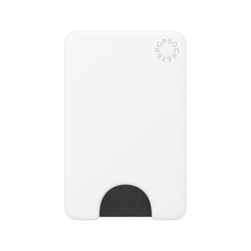 PopSockets PopWallet for MagSafe White w/Magnetic Ring Adapter