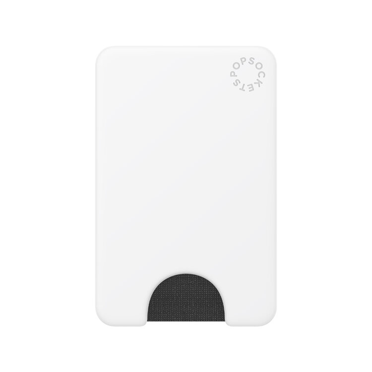 PopSockets PopWallet for MagSafe White w/Magnetic Ring Adapter