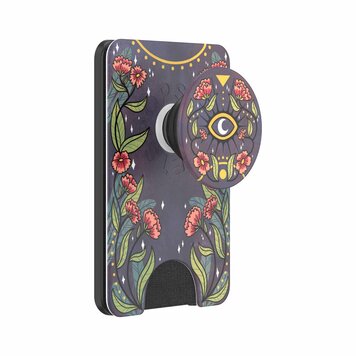 PopSockets PopWallet for MagSafe Floral Bohemian w/Magnetic Ring Adapter