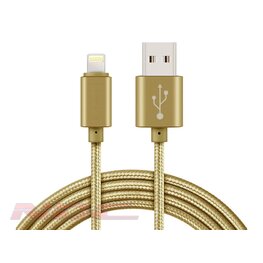Nanoshop Nanoshop Braided Charge Cable Lightning 1m Gold