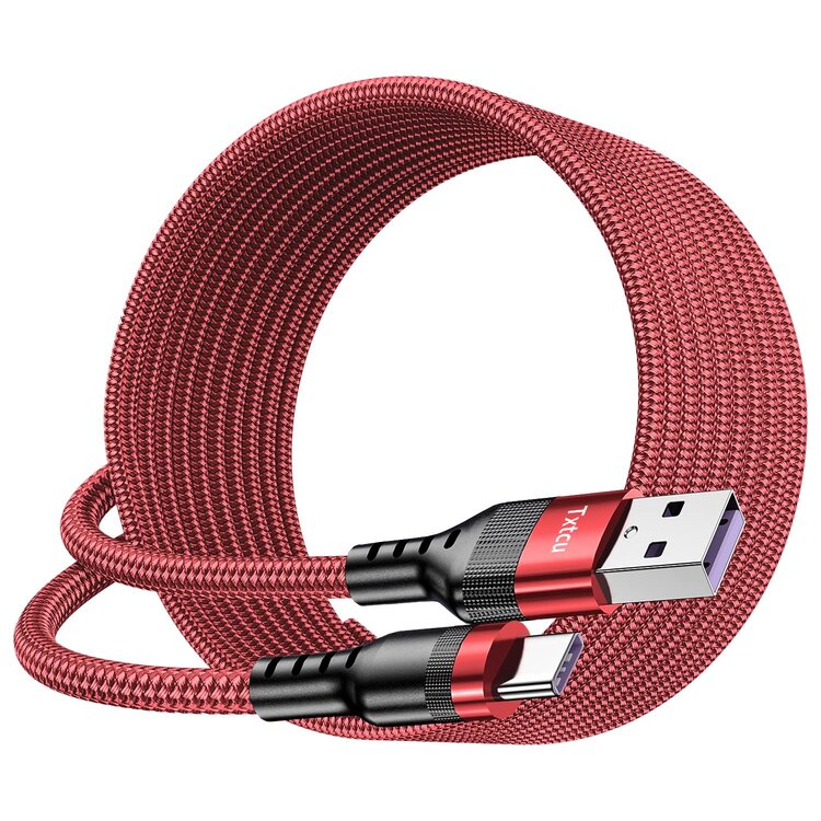 Nanoshop Nanoshop Braided Charge Cable USB-C 1m Red