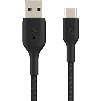 Nanoshop Nanoshop Braided Charge Cable USB-C 2m Black