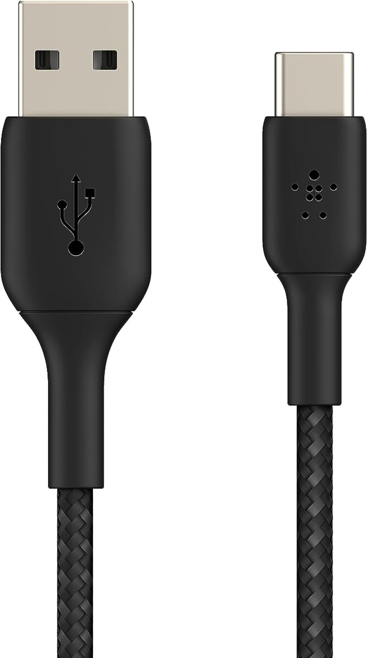 Nanoshop Nanoshop Braided Charge Cable USB-C 2m Black