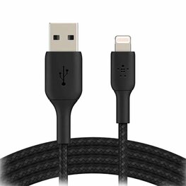 Nanoshop Nanoshop Braided Charge Cable Lightning 1m Black