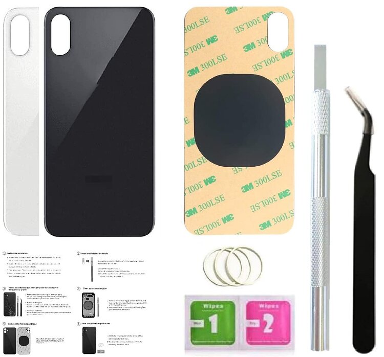 iPhone X Back Glass Replacement Black