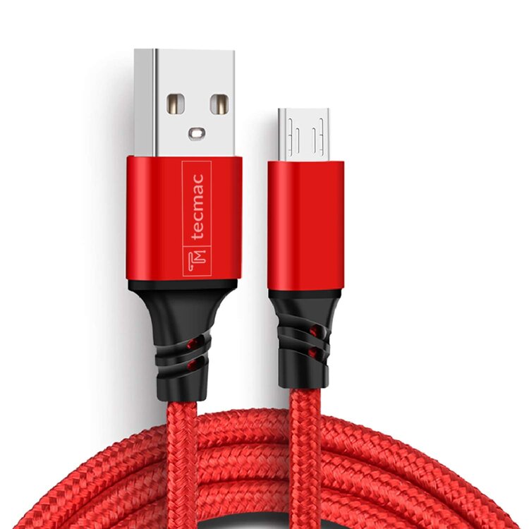 Nanoshop Nanoshop Braided Charge Cable Micro USB 3m Red