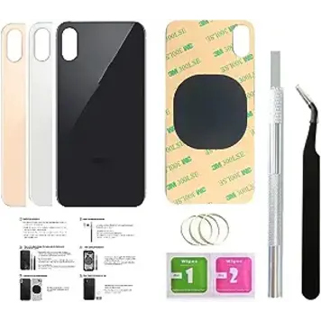 iPhone XS (No Logo) Back Glass Replacement White